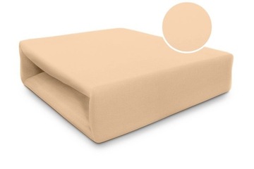 Prześcieradło JERSEY 140x200 Z GUMKĄ Beżowy