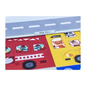 Magnetyczna układanka magnesy POJAZDY Apli Kids