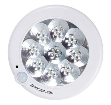 PLAFON LED LAMPA SUFITOWA CZUJNIK RUCHU PIR PANEL NATYNKOWY BIAŁA ZD55A