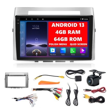 RADIO ANDROID 13 TOYOTA COROLLA VERSO 2004-2009 ANDROID AUTO CARPLAY 4G/64G
