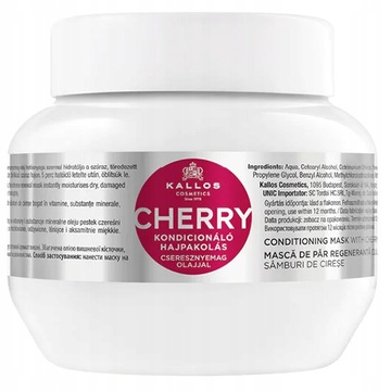 KALLOS CHERRY МАСКА-КОНДИЦИОНЕР ДЛЯ ПОВРЕЖДЕННЫХ ВОЛОС ВИШНЯ 275МЛ