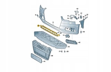 KRATKA ZDERZAKA PRZEDNIEGO AUDI A4 B9 8W0807683A