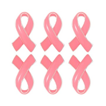 6szt Pink Ribbon Broszki Awareness