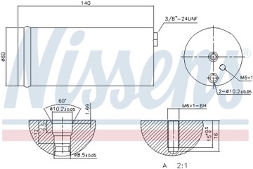 NISSENS SUŠIČ KLIMATIZACE NISSAN ALMERA II 0