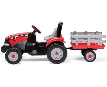 БОЛЬШОЙ ТРАКТОР PEG PEREGO MAXI DIESEL С ПРИЦЕПОМ