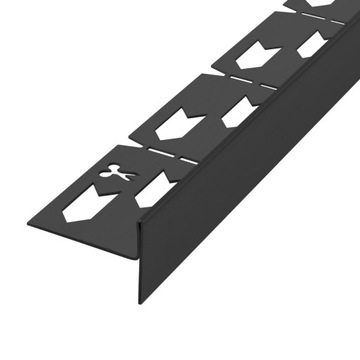 Listwa Spadkowa Lewa Czarna Brodzikowa 140 cm Stal Nierdzewna