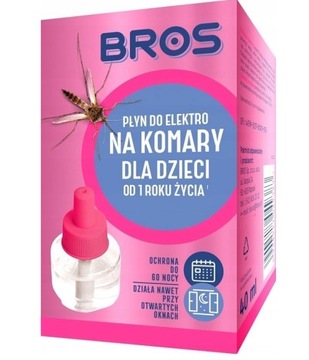 BROS - Płyn do Elektro na komary dla dzieci od 1 roku życia 60 nocy
