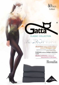 Rajstopy Gatta Rosalia 40 den mikrofibra grafit- 4