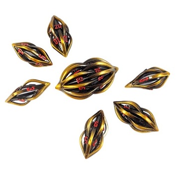 MYSTERIUM ZŁOTY ZESTAW 7 METALOWYCH KOŚCI RPG