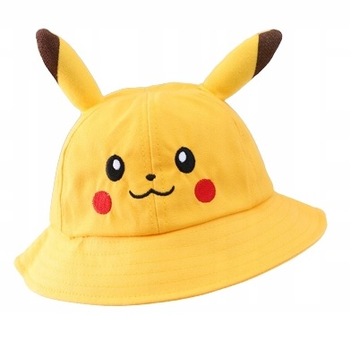 KAPELUSZ Pikachu POKEMON uniwersalny regulacja z uszami USZY BUCKETHAT