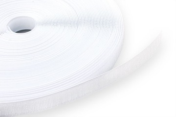 Лента-липучка без клея, набор, белая, 25 метров, ширина 2 см.