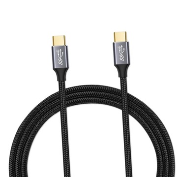 Kabel USB typu C do USB C 3.1 Gen 2, 10 Gb/s Super Speed dane 2 M, czarny