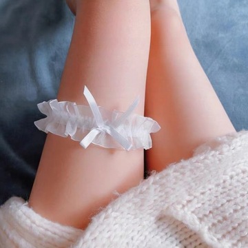БЕЛАЯ КРУЖЕВНАЯ ГАТЕРА СВАДЕБНОЕ УКРАШЕНИЕ ДЛЯ НЕВЕСТЫ КРУЖЕВОМ