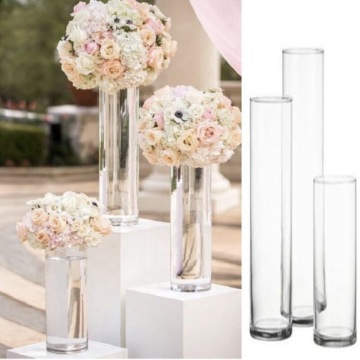 Стеклянная ваза-цилиндр 20см и 10см