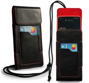 LURESKO Pionowa Kabura do Paska +Smycz na telefon 167x78mm 6.7 6.9 7 cali