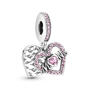 ZAWIESZKA CHARMS Na Pandora Serce i mama Srebro