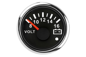 ЧАСЫ ИНДИКАТОР НАПРЯЖЕНИЯ ВОЛЬТМЕТР 8-16В 12В 52мм
