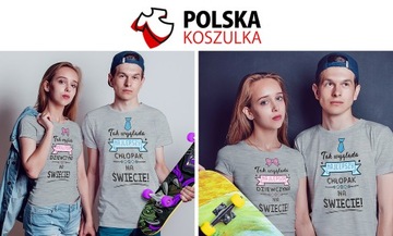 KOSZULKI T-SHIRT DLA PAR NAJLEPSZA DZIEWCZYNA I CHŁOPAK NA ŚWIECIE JAKOŚĆ