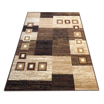 NOWOCZESNY DYWAN MODNY 180X250 BRĄZOWY ALFA MIX