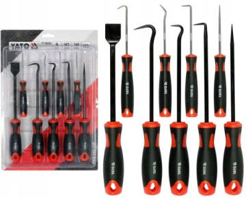 НАБОР YATO ИЗ 9 КРЮЧКОВ С ДЛИННОЙ РУЧКОЙ КРЮЧОК-СКРЕБОК YT-08426