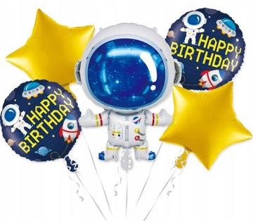 Balony foliowe ASTRONAUTA kosmos rakieta gwiazdy