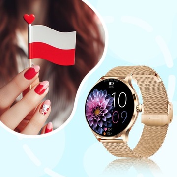 SMARTWATCH ЖЕНСКИЕ ЧАСЫ ПОЛЬСКОЕ МЕНЮ СПОРТИВНЫЙ ЗВОНОК ПУЛЬСОВЫЙ ЧАСЫ SMART WATCH PL