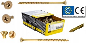 WKRĘTY CIESIELSKIE DO DREWNA CS 8X70 TORX ŁEB STOŻKOWY DOMAX 100 SZTUK