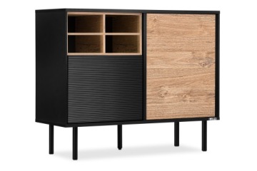 ЧЕРНЫЙ КОМОД ЛОФТ 150 МАТОВЫЙ ДУБ ЛОФТ КОНСИМО