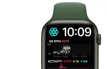 Apple Watch 7, 45 мм, GPS, зеленый алюминий, зеленый клевер, КАК НОВЫЕ