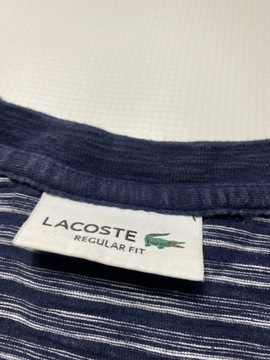 LACOSTE ORYGINALNY bawełniany T SHIRT/ koszulka w paski rozmiar XXL