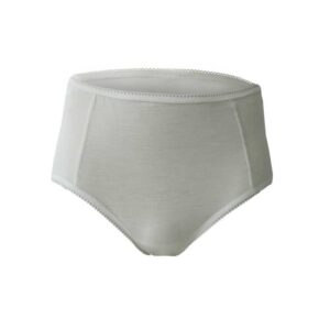 Majtki damskie z wysokim stanem z wełny merino i bambusa XL biały