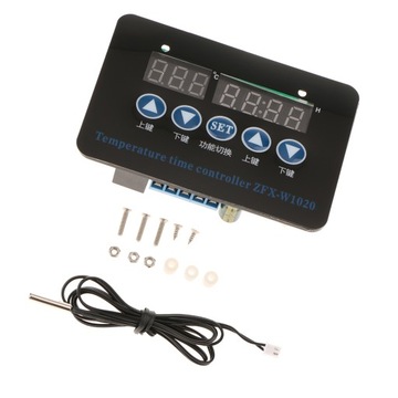 Dwustopniowy cyfrowy wyłącznik czasowy temperatury 1 przekaźnik DC 12, 24 V