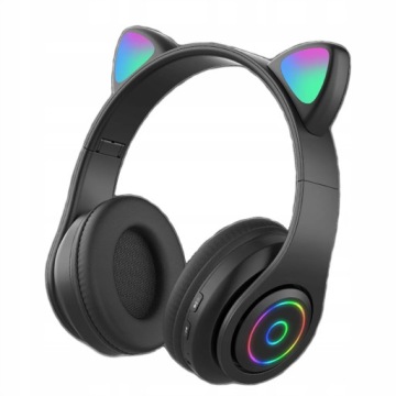 НАУШНИКИ ДЛЯ ДЕТЕЙ BLUETOOTH LED RGB КОШАЧЬИ УШИ БЕСПРОВОДНЫЕ СВЕТЯЩИЕСЯ