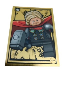 KARTA LEGO AVENGERS Seria 1 Numer 203 ZŁOTA THOR