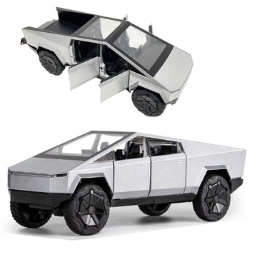 TESLA CYBERTRUCK 1:24 PICKUP ŚWIATŁA LED OTWIERANE DRZWI QUAD SYMULACJA