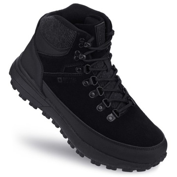 BUTY ZIMOWE męskie BIG STAR trzewiki SKÓRZANE ocieplane OO174505 czarne 42