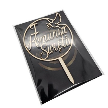 Деревянный топпер для причастия Святое Причастие с голубем