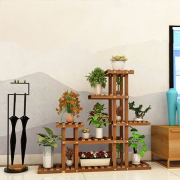 БОЛЬШАЯ ДЕРЕВЯННАЯ ПОДСТАВКА ДЛЯ ЦВЕТОВ МНОГОЯРУСНАЯ ПОДСТАВКА ДЛЯ ЦВЕТОВ + АКСЕССУАРЫ