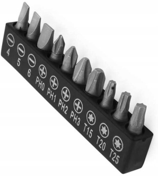 УГЛОВАЯ ОТВЕРТКА ДЛЯ БИТ 1/4 + БИТЫ