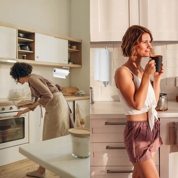 РУЧКА ДЛЯ КУХОННОГО БУМАЖНОГО ПОЛОТЕНЦА БЕЗ СВЕРЛЕНИЯ, МАТОВОЕ СЕРЕБРЯНОЕ LOFT