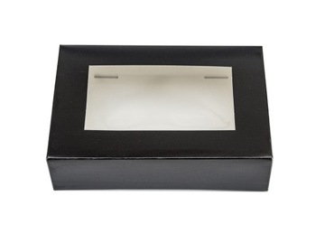 ЧЕРНАЯ коробка Контейнер-коробка упаковочная СУШИ ТОРТ 17х11,5х5см 10шт.