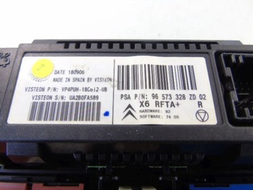 CITROEN C6 PANEL KLIMATIZACE 96573328ZD VENTILACE