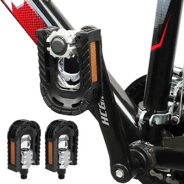 2X SKŁADANE PEDAŁY DO ROWEROWE ZE STOPU ALUMINIUM ANTYPOŚLIZGOWA DO JAZDY