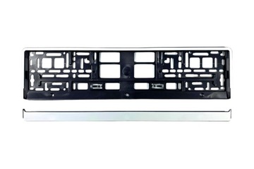 Рамка С ИНСТРУКЦИЕЙ под номерной знак для ТЕКСТА ИНСТРУКЦИИ НАЗВАНИЕ ЦИТАТЫ белая