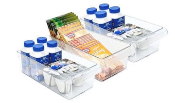 3x POJEMNIK DO LODÓWKI KUCHNI 3,1 L NA ŻYWNOŚĆ LOFT PRZEZROCZYSTY