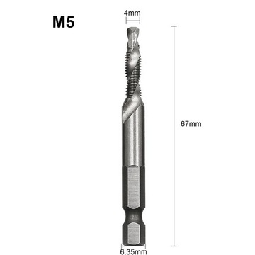 TYTANOWE WIERTŁA GWINTUJĄCE DO GWINTÓW ZESTAW