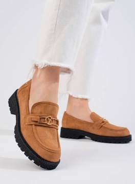 Женские замшевые мокасины Potocki светло-коричневого цвета R:41