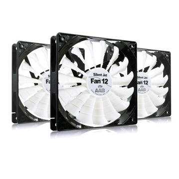 3xAABCOOLING SILENT JET 12 cm (15) łopatek WYDAJNE I CICHE WENTYLATORY 3PIN