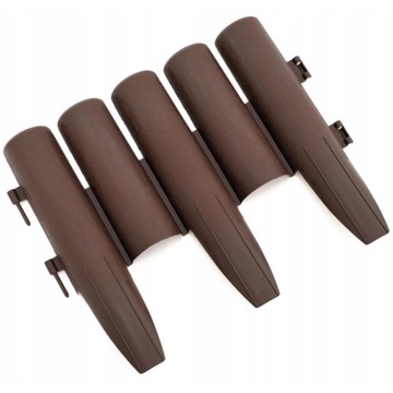 GARDEN PALISADE бордюр садового газона 280 см x 24 см КОРИЧНЕВЫЙ ВЫСОКИЙ
