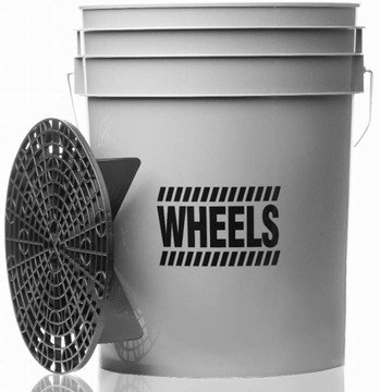 ВЕДРО ДЛЯ РАБОЧИХ ВЕЩЕЙ СЕРЫЕ КОЛЕСЫ ВЕДРО + СЕПАРАТОР